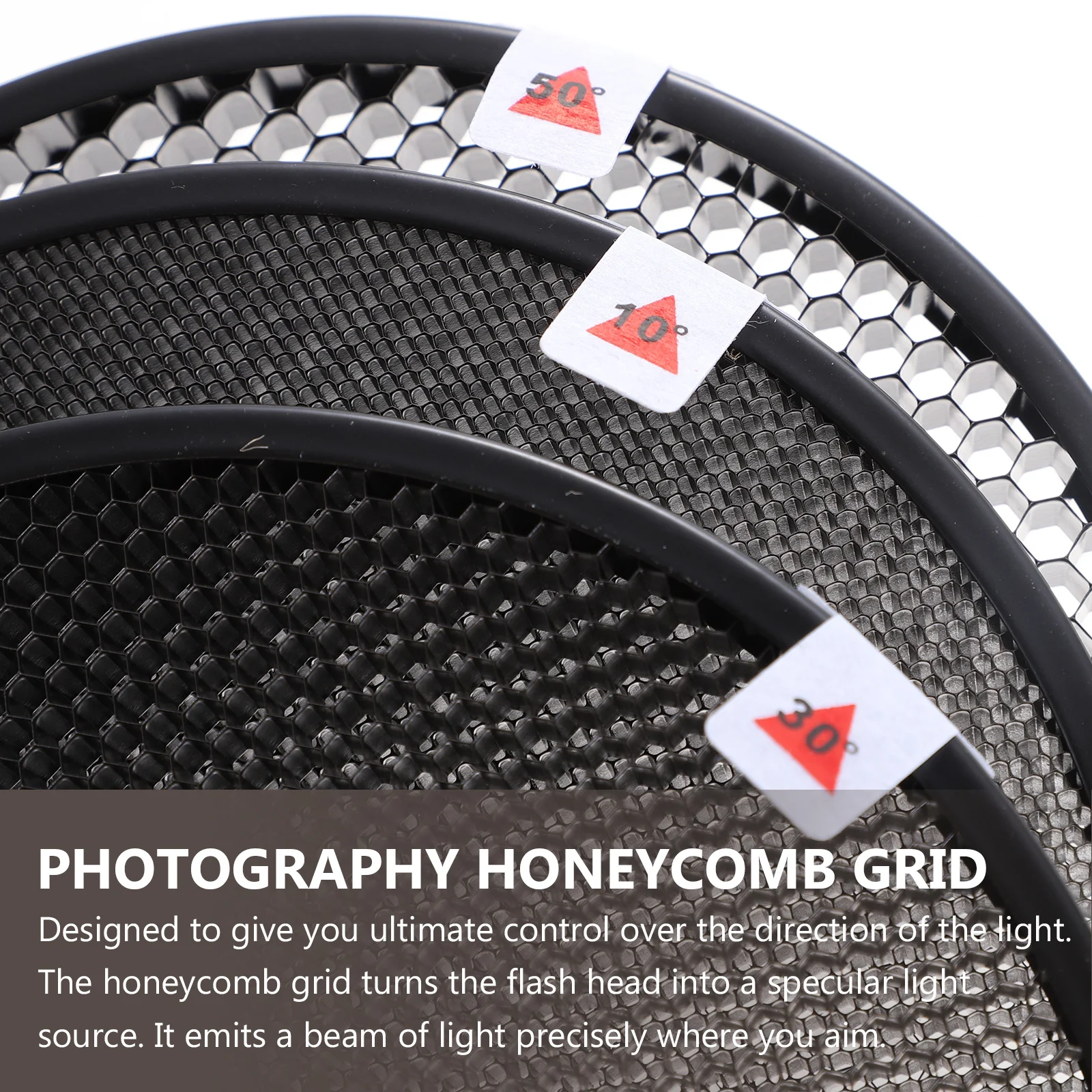 

1Set Photography Honeycomb Grid High Density Aluminum Alloy Durable Flash Light Honeycomb Lamp Shade for Precise Light Control