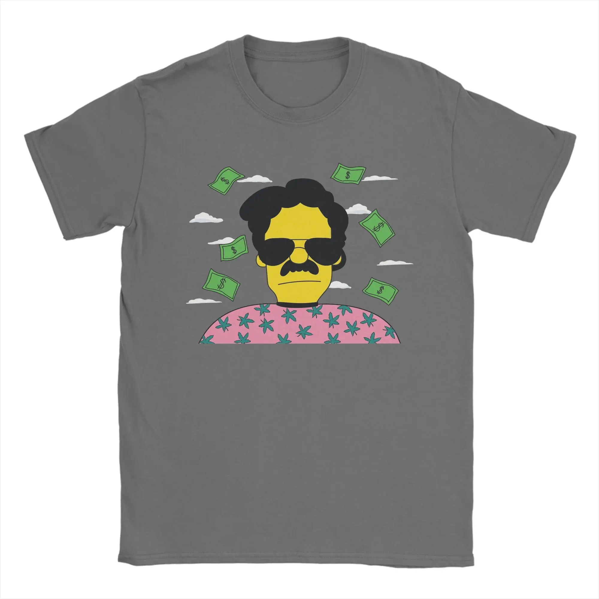 Men T-Shirt Pablo Escobar bart Casual Pure Cotton Tee Shirt Short Sleeve  T Shirt Round Collar Clothing Birthday Gift