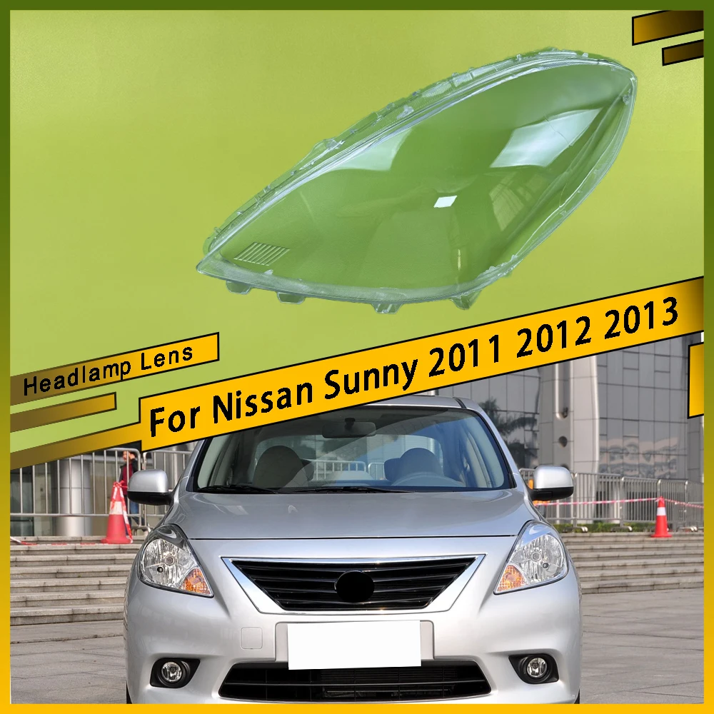 

For Nissan Sunny 2011 2012 2013 Front Car Protective Headlight Glass Lens Cover Shade Shell Transparent Light Housing Lamp