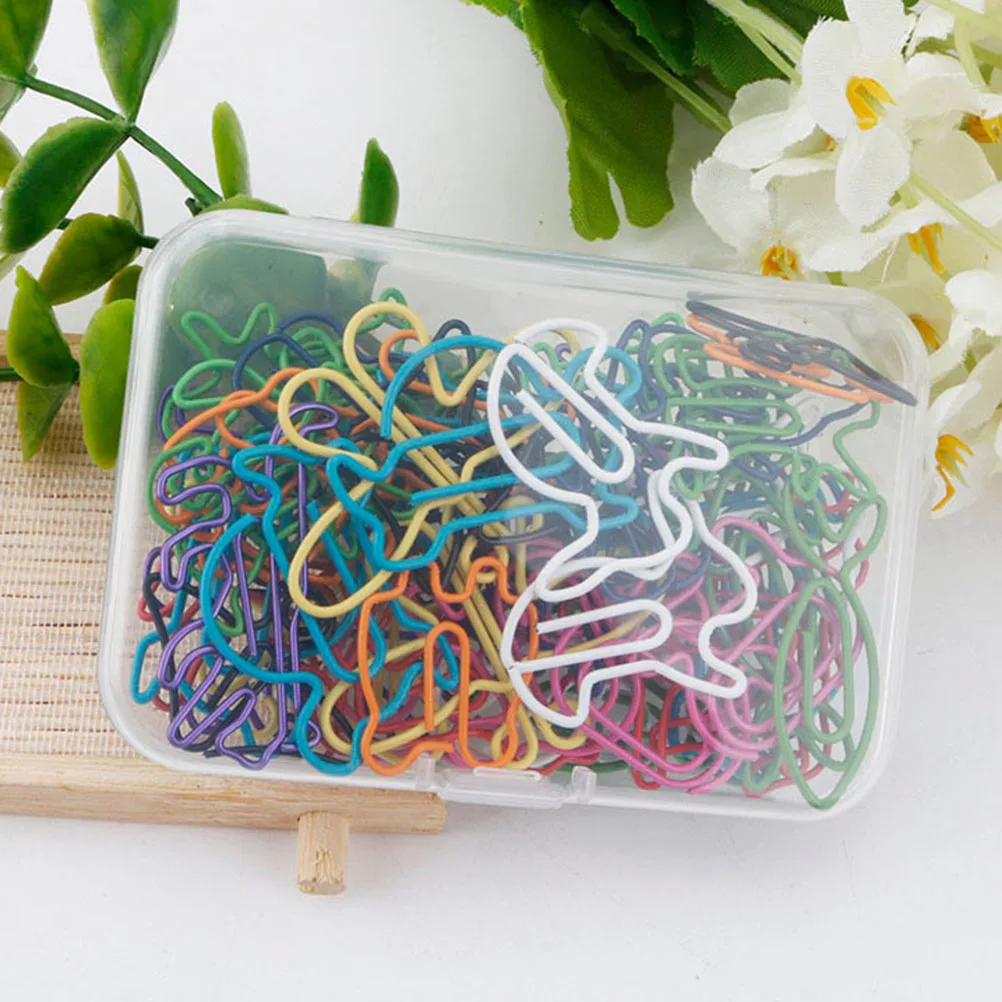 

60pcs Animal Shaped Paper Clips Multicolored Cartoon Bookmarks School Supplies Stationery Gifts Kids Office Notebook Calendar