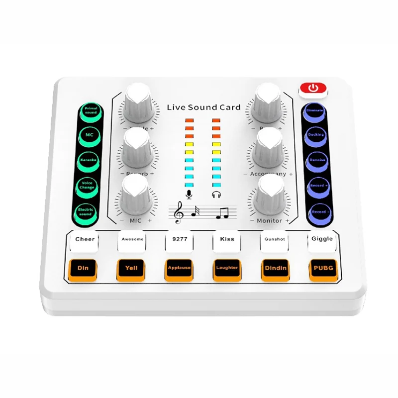 

M8 Live Sound Card Wireless Bluetooth Audio Mixer Podcast Equipment With Microphone