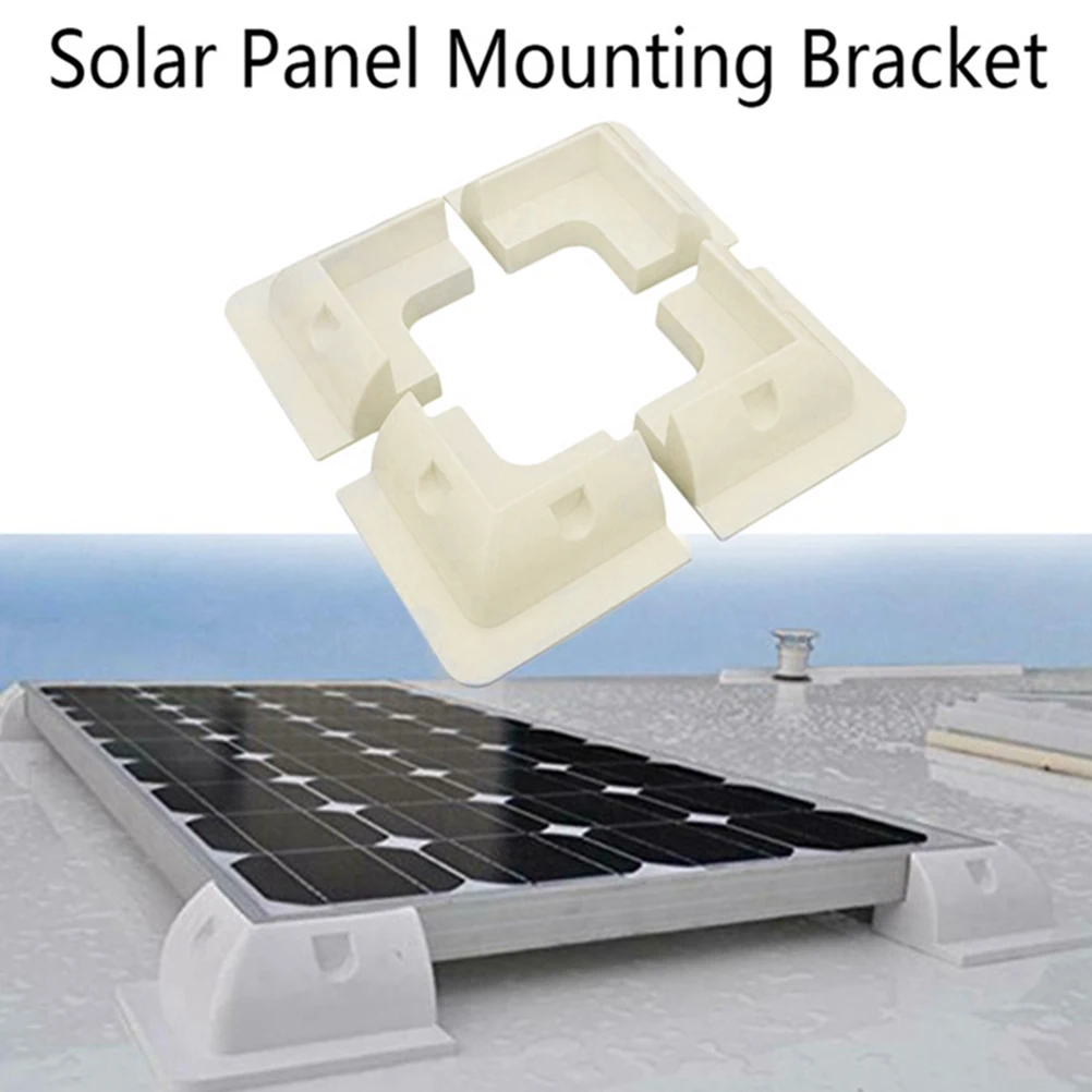 

4pcs Solar Panel Mounting Bracket White Photovoltaic Stand for RV Durable HighGrade Material NoDrill RoofBonding