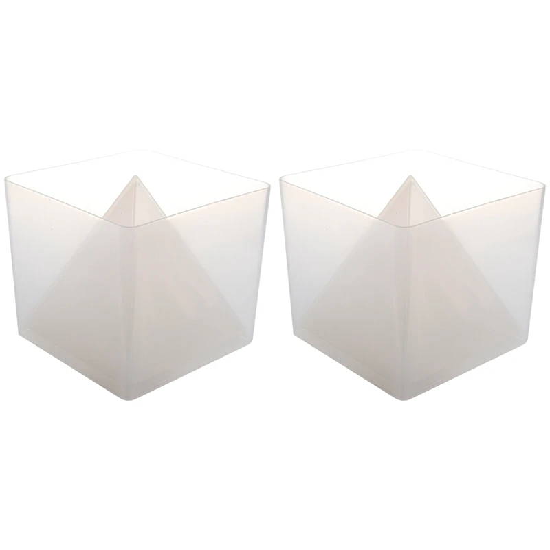 

2X Super Pyramid Silicone Mould Resin Craft Jewelry Crystal Mold With Plastic Frame Jewelry Crafts Resin Molds