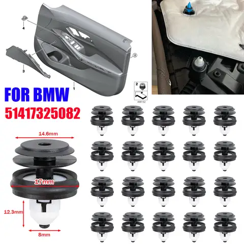 Interior Door Panel Fixture Card Clip Retainer Fasteners 51417325082 For BMW 3 5 6 X5 X6 X7 Z4 G30 G30N G31 G31N G38 G38N