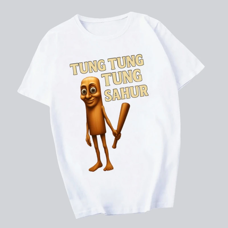 

Italian Brainrot Tralalero Tralala Tung Tung Tung Sahur Bombardiro Crocodilo T Shirt Novelty Funny Vintage Crew Neck Men's