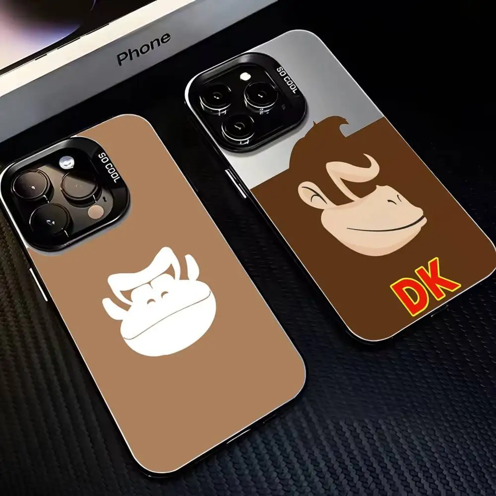 

D-Donkey K-Kong Game Phone Case For iPhone 16,15,14,13,12,11,Mini,Pro,MAX Black Matte Shockproof Cover