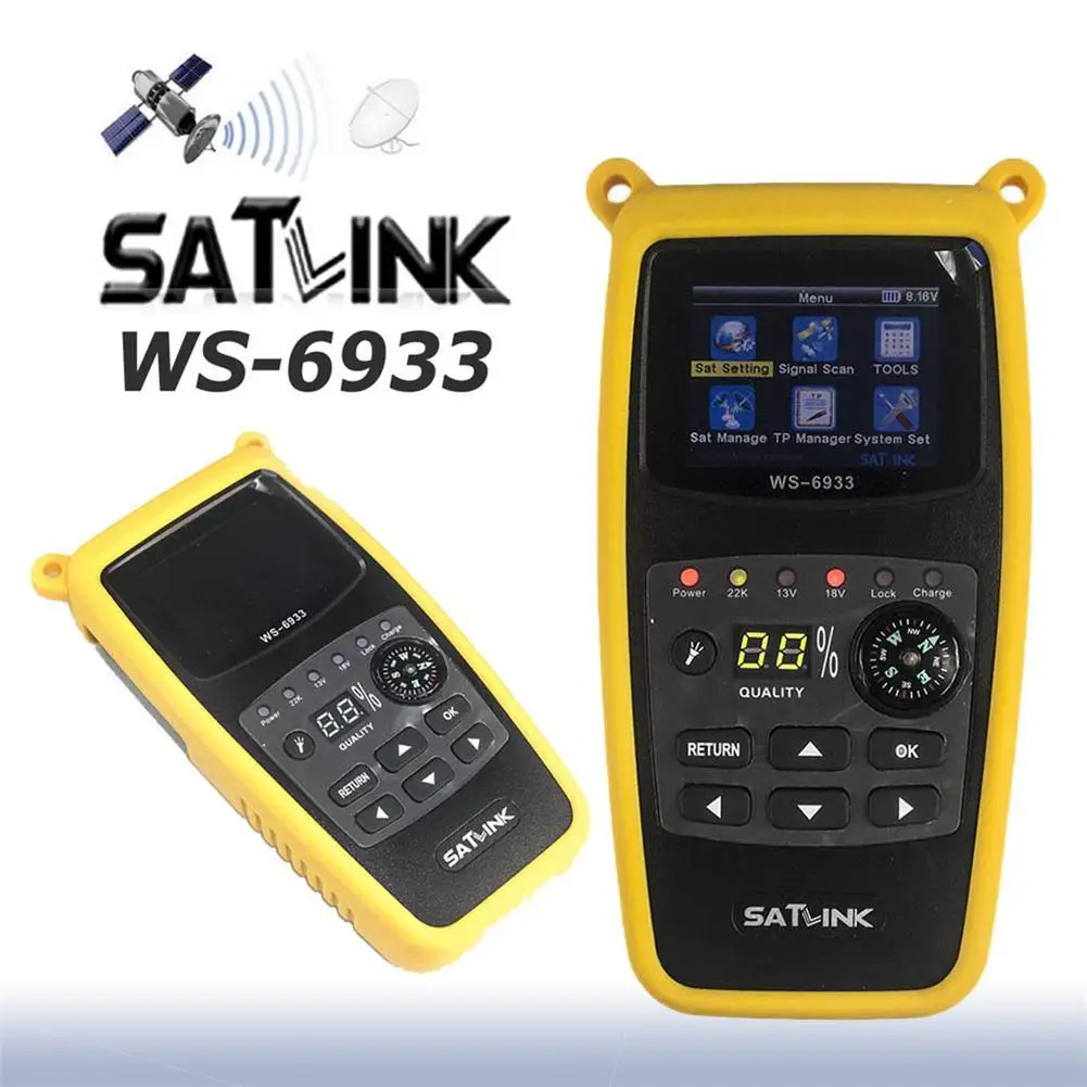Satellite Satfinder Finder Sat Link Satlink Ws-6933 Digital Satfinder Dvb-s2 2.1-inch Lcd Screen Display Sat Meter Detector