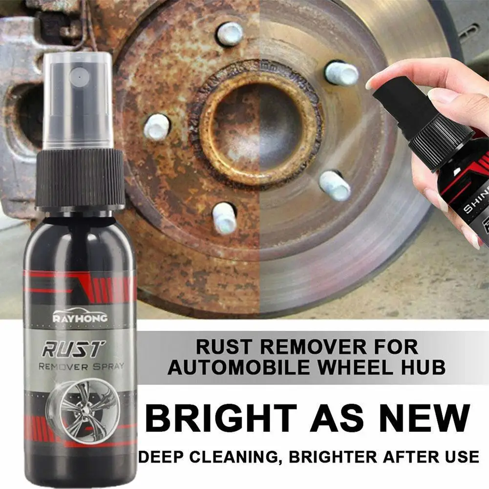 30ml auto wheel metal rust remover car metal surface primer cleaning and curing agent auto anti-oxidation polishing coating tool