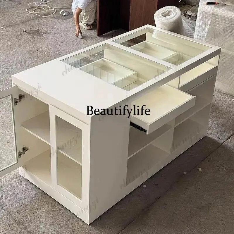 K153 Clothing store Nakajima, display cabinet, women's clothing store Nakajima, storage, paint jewelry display cabinet