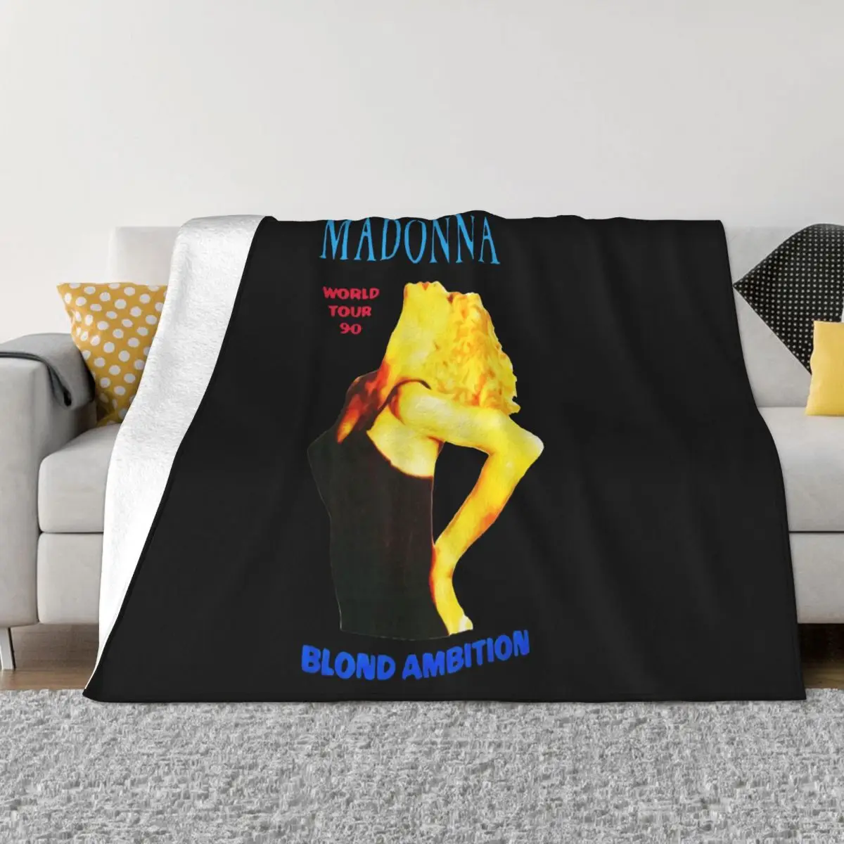 

Vintage Madonna Blond Ambition Tour 90S Large Mens Unisex Adult Xl Ab34 Throw Blanket