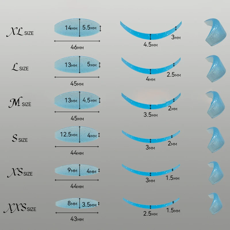 Silicone Perm Falso Cílios Pad, Cílios Extension Tool, Lifting Lashes, Protection Pads, Curler Acessórios, 6 Pares por Caixa