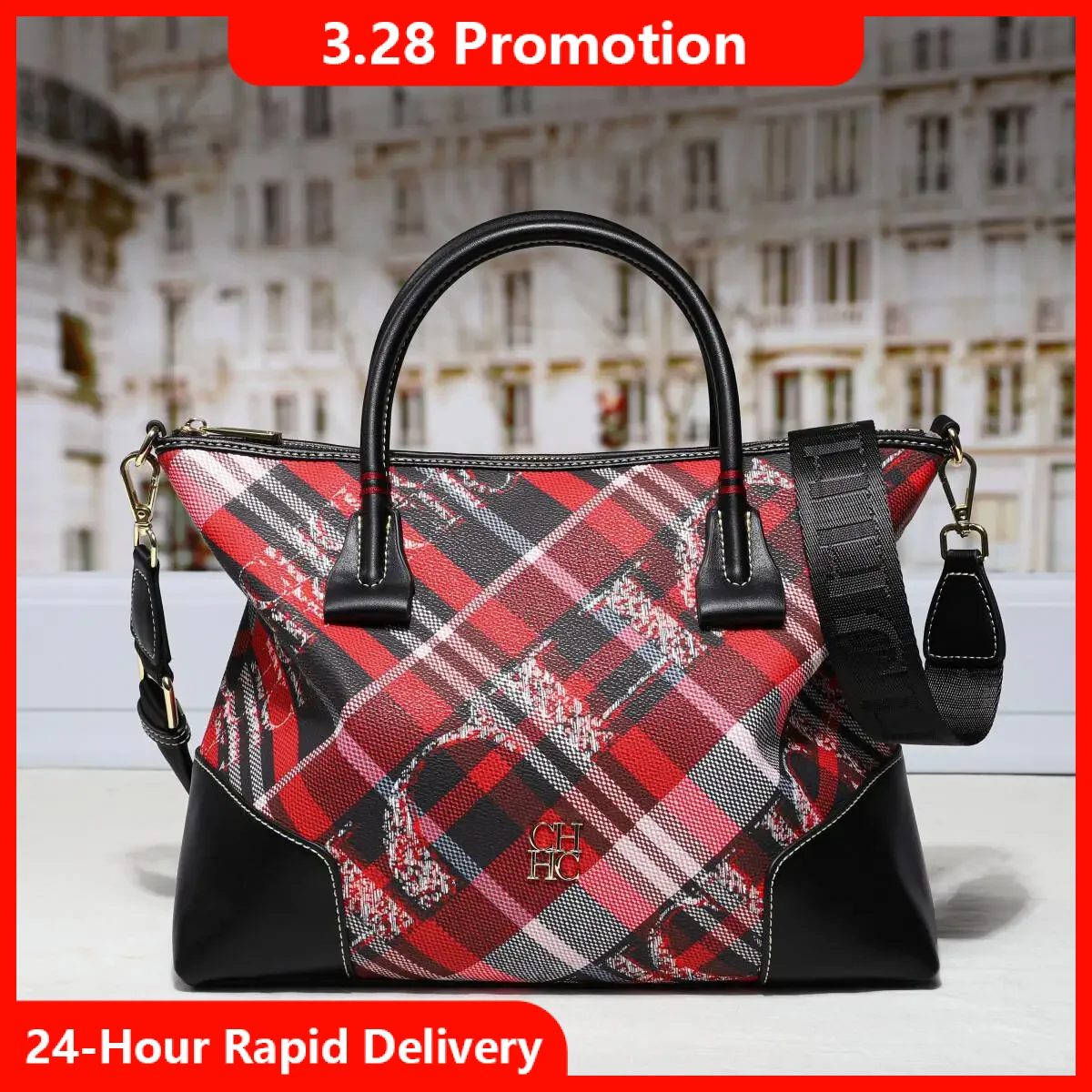 

Сумка-кроссбоди CH Check большой вместимости, портативная, универсальная, для поездок на работу и деловых поездок, издание 2026 года