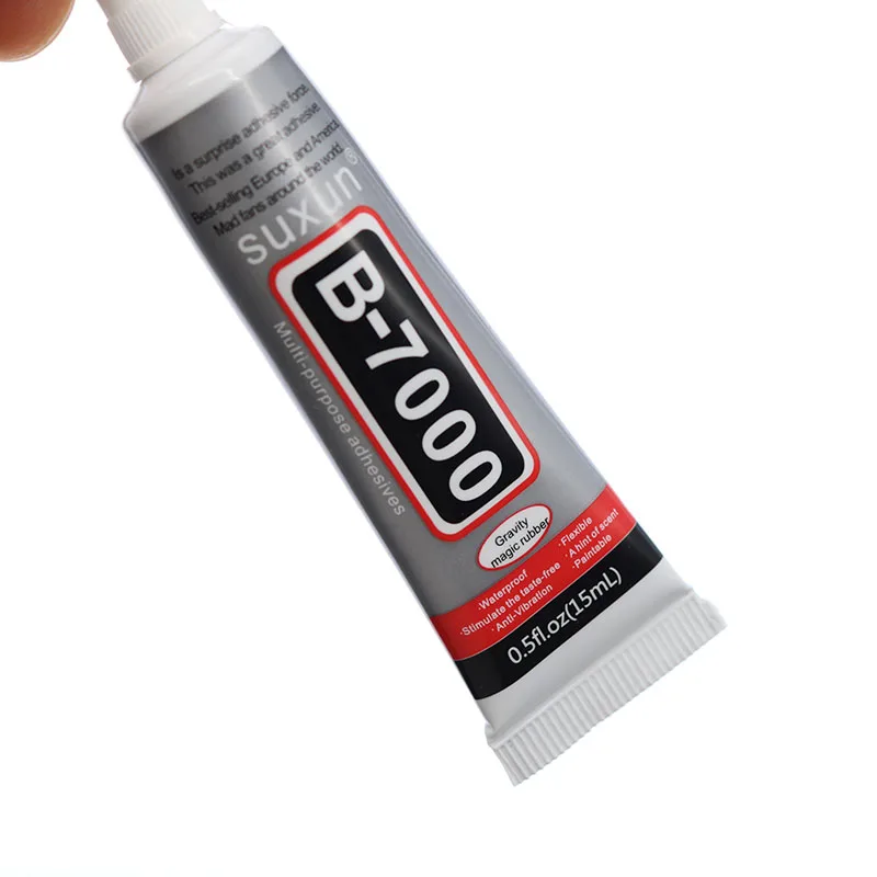 1 Bottle of B7000 Industrial Liquid Glue DIY Diamond Canvas Metal Cloth Rhinestone Crystal Super Strong Adhesive 15ml