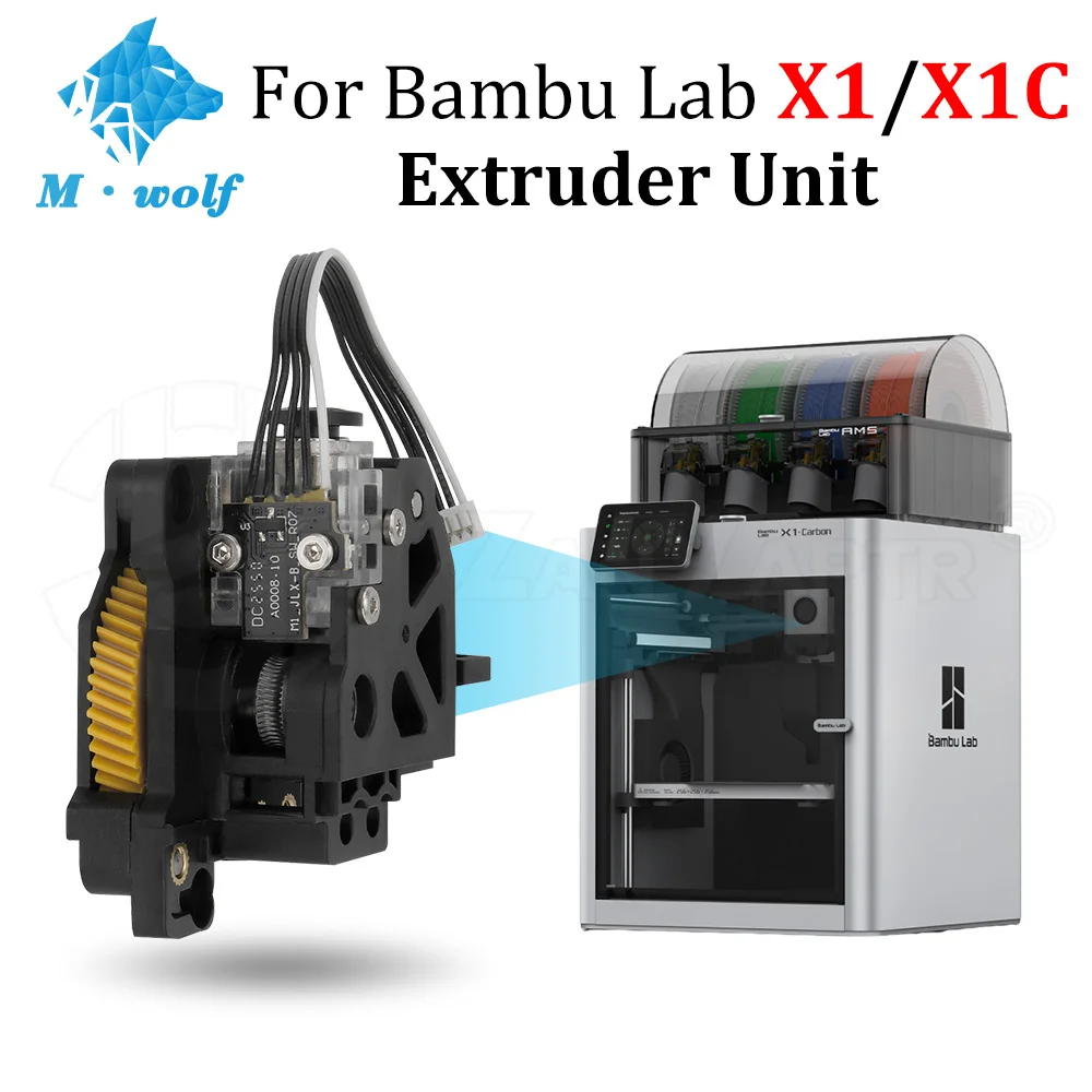 

UpgradeHardened Steel Gear Extruder Assembly All-Metal Structure For Bambu Lab X1 X1C 3D Printer accessories