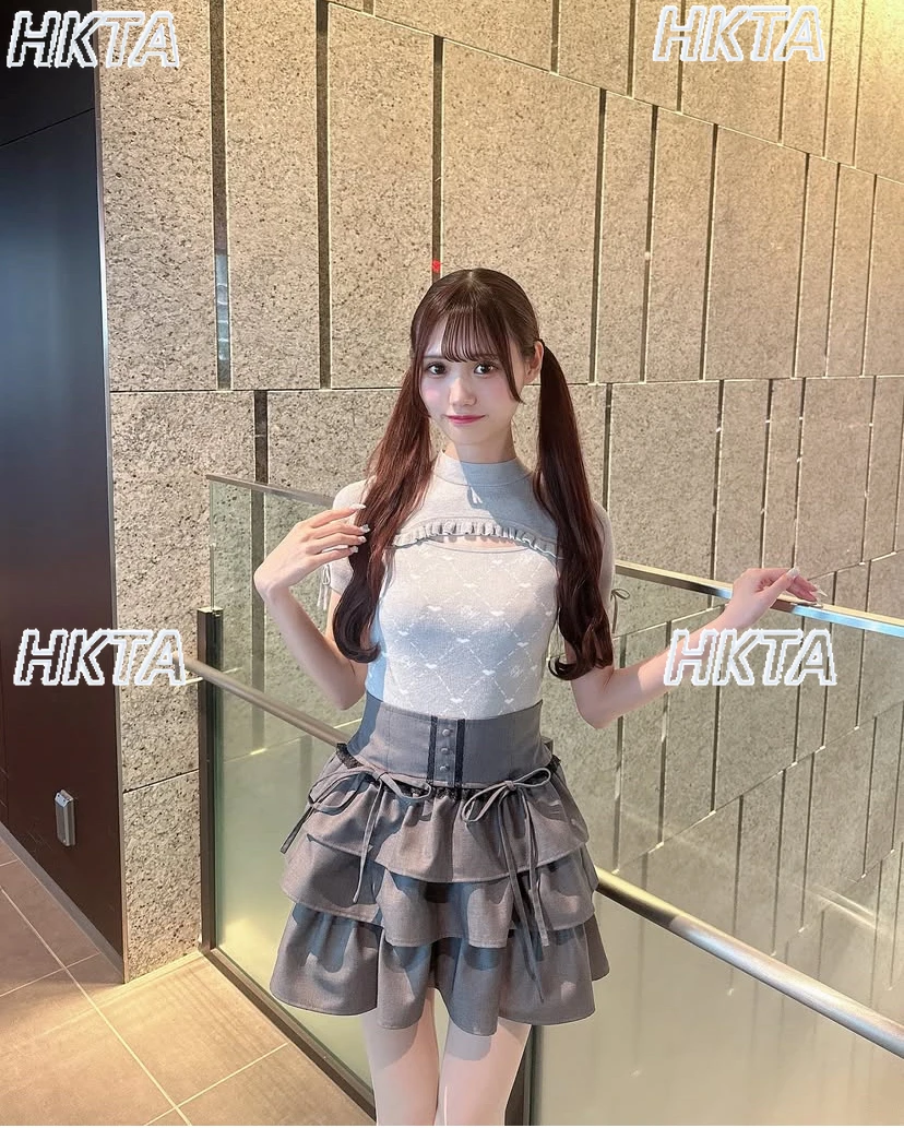 Style japonais Niche jupes femmes mode polyvalent élastique taille haute nœud papillon dentelle jupe plissée à volants dentelle courte Mini jupe