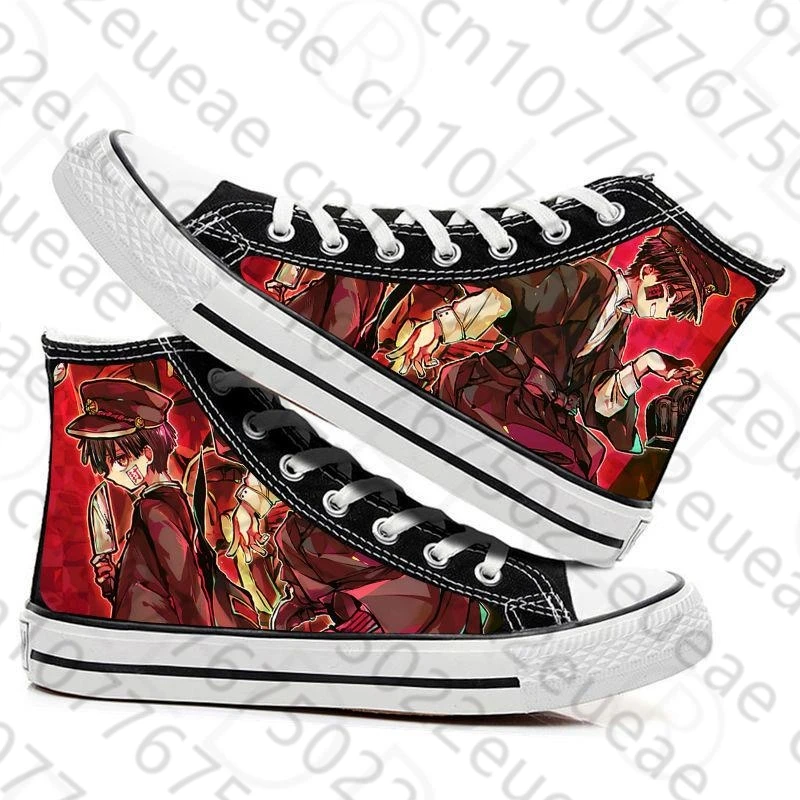 Toilet-Bound Hanako-kun Cosplay High Canvas Shoes Jibaku Shounen Hanako-Kun Nene Yashiro Cartoon Fashion Casual Sneaker Shoes