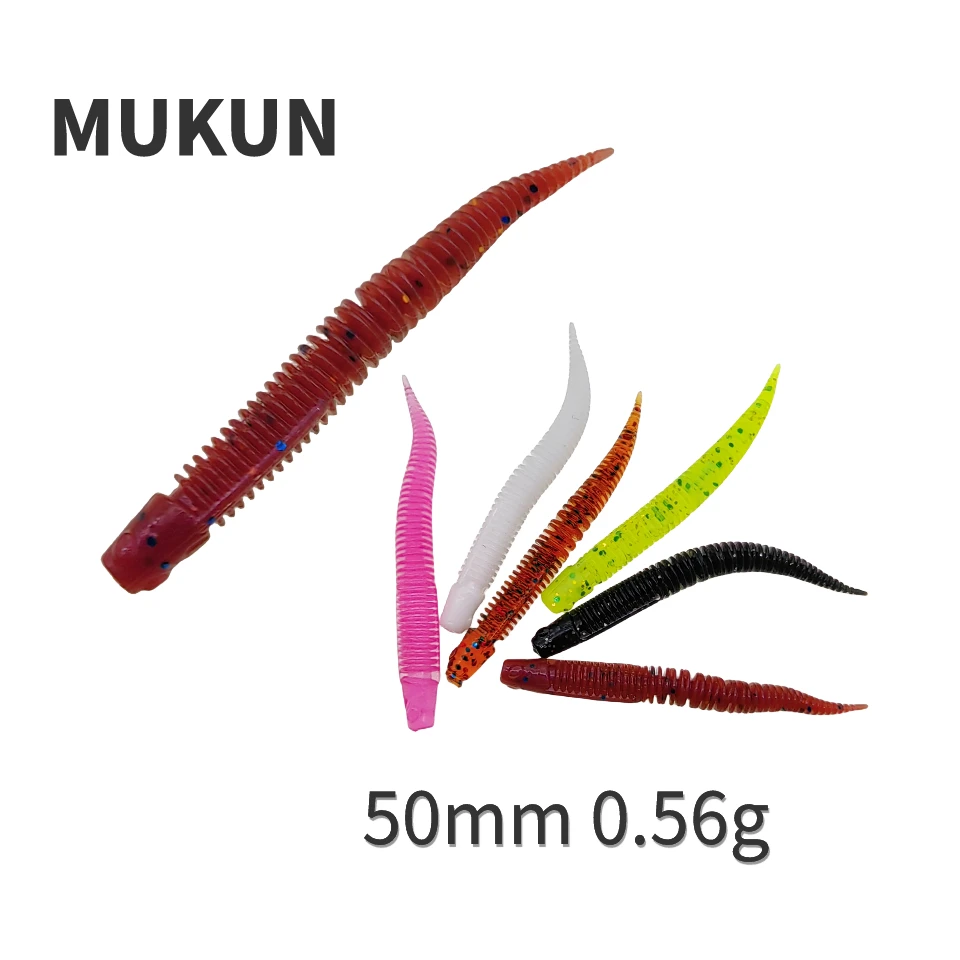 MUKUN  new 2023 Pesca carp fishing bass lure 0.56g  5cm Wobblers Carp Fishing Soft Lures Silicone Artificial Plastic Baits