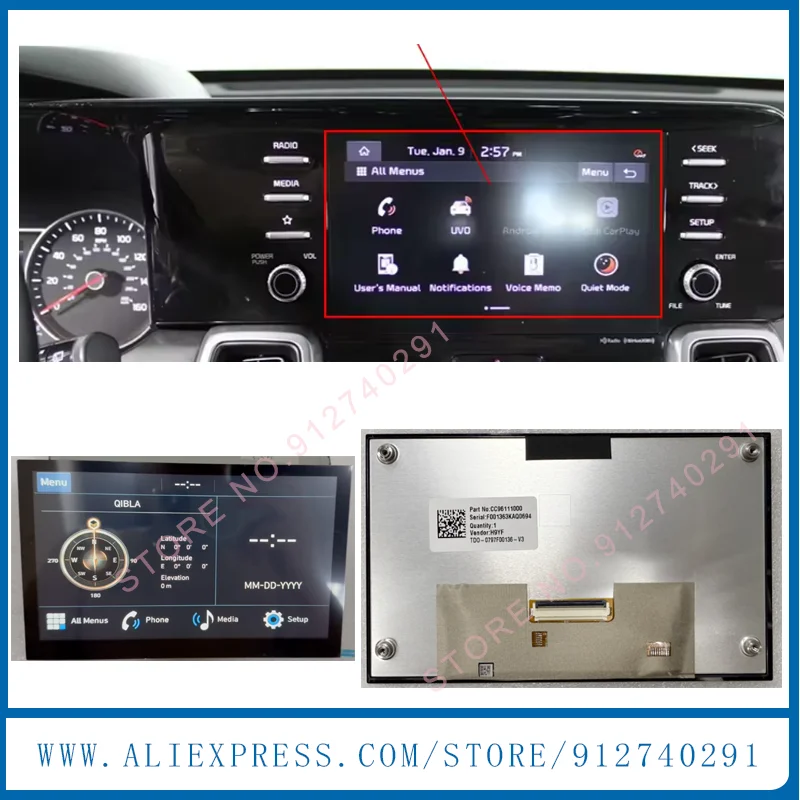 

TDO-0797F00136-V6 TDO-0797F00136-V3 TDO-0797F00136-V2 V1 LMB5F00136 Для KIA-Hyundai: ЖК-сенсорный дисплей для радио-навигации