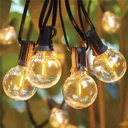 110V/220V Outdoor String Lights LED G40 Plastic LED Bulb ST38 Shatterproof Waterproof Dimmable Garden Christmas Decoration Light