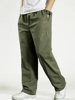 2025Mens Casual Jogger Pants Relaxed Fit Cargo Pants Drawstring Sweatpants Hiking Outdoor Twill Sport Pants 2