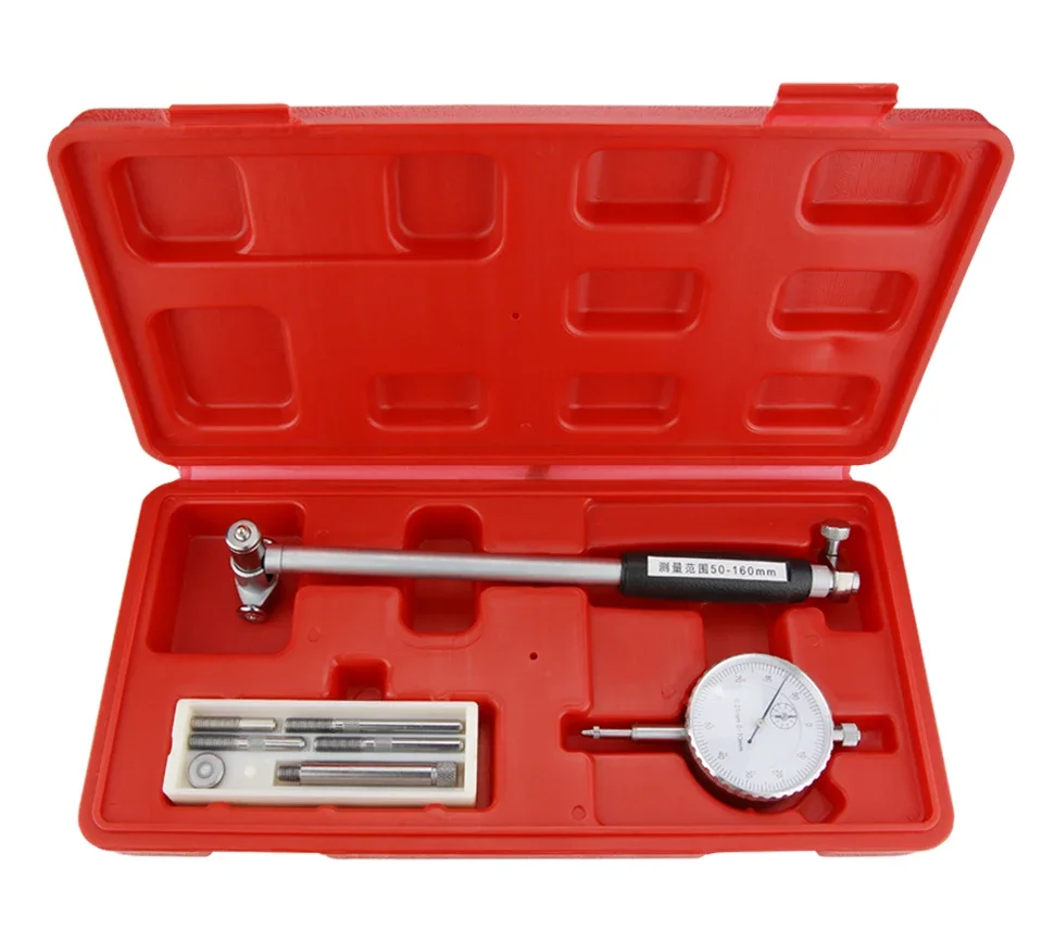 Diâmetro interno Dial Bore Gauge, medição Rod, Micrômetro Gauge, Ferramenta de medição, furo Bore, Indicador Set, 15-35-50-160mm