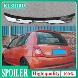 For Renault Clio Mk2 Racing Rear Spoiler ABS Plastic Carbon Look / Gloss Black Roof For renault clio 2 Spoiler Lip