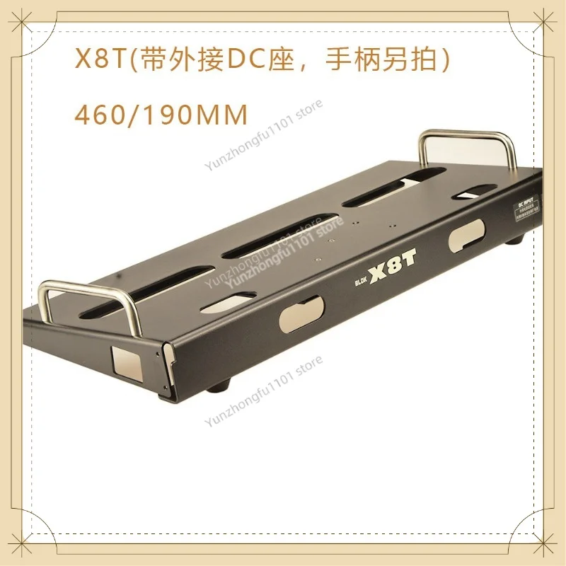 X8T X10T Guitar Pedal Board Single Block Effect Pedalboard Support External Power Adapter Portable Guitar Effects Stompbox Holde