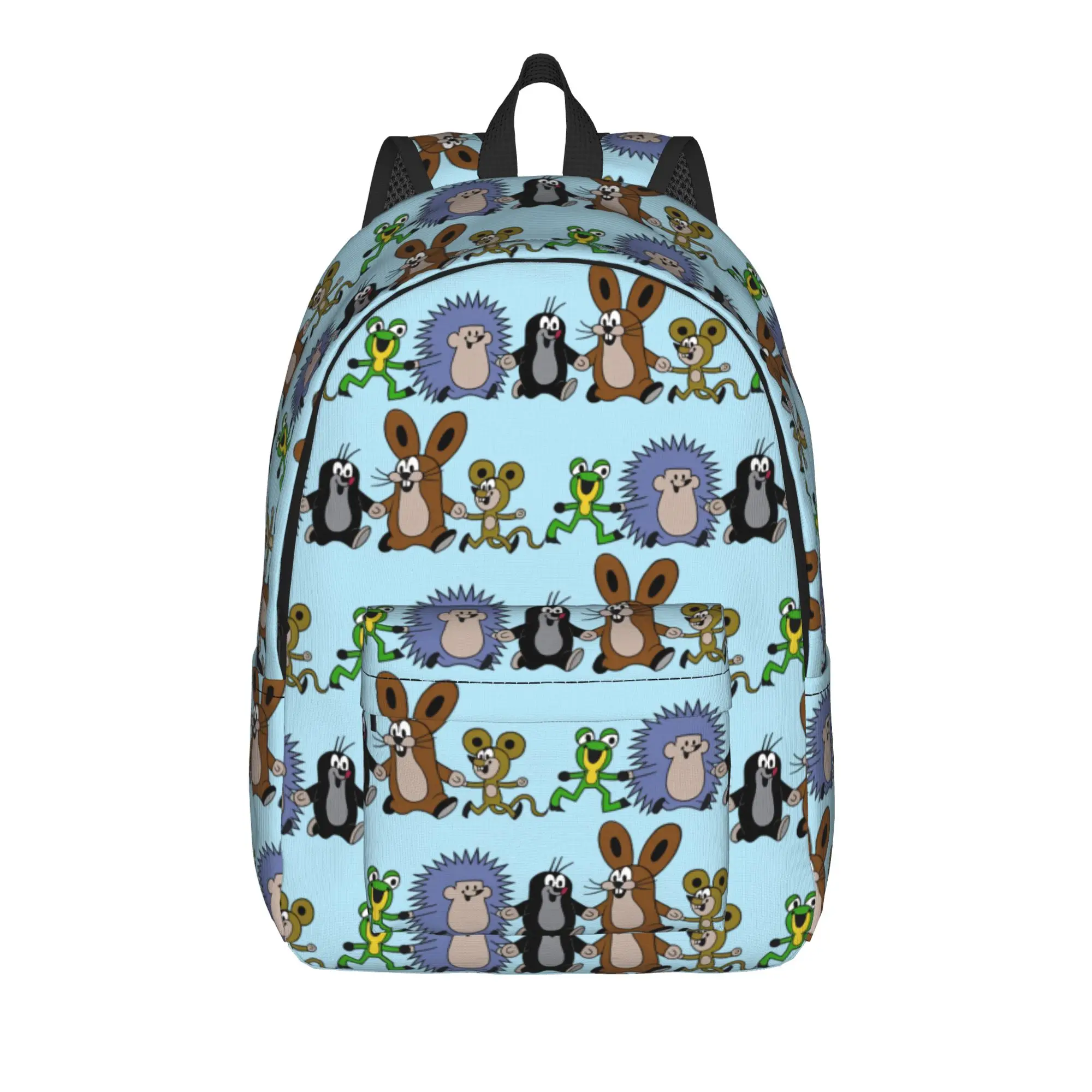 The Little Mole Krtek And Friends Lässiger Rucksack, Sport, Student, Arbeit, Cartoon-Tagesrucksack für Männer und Frauen, College-Umhängetasche