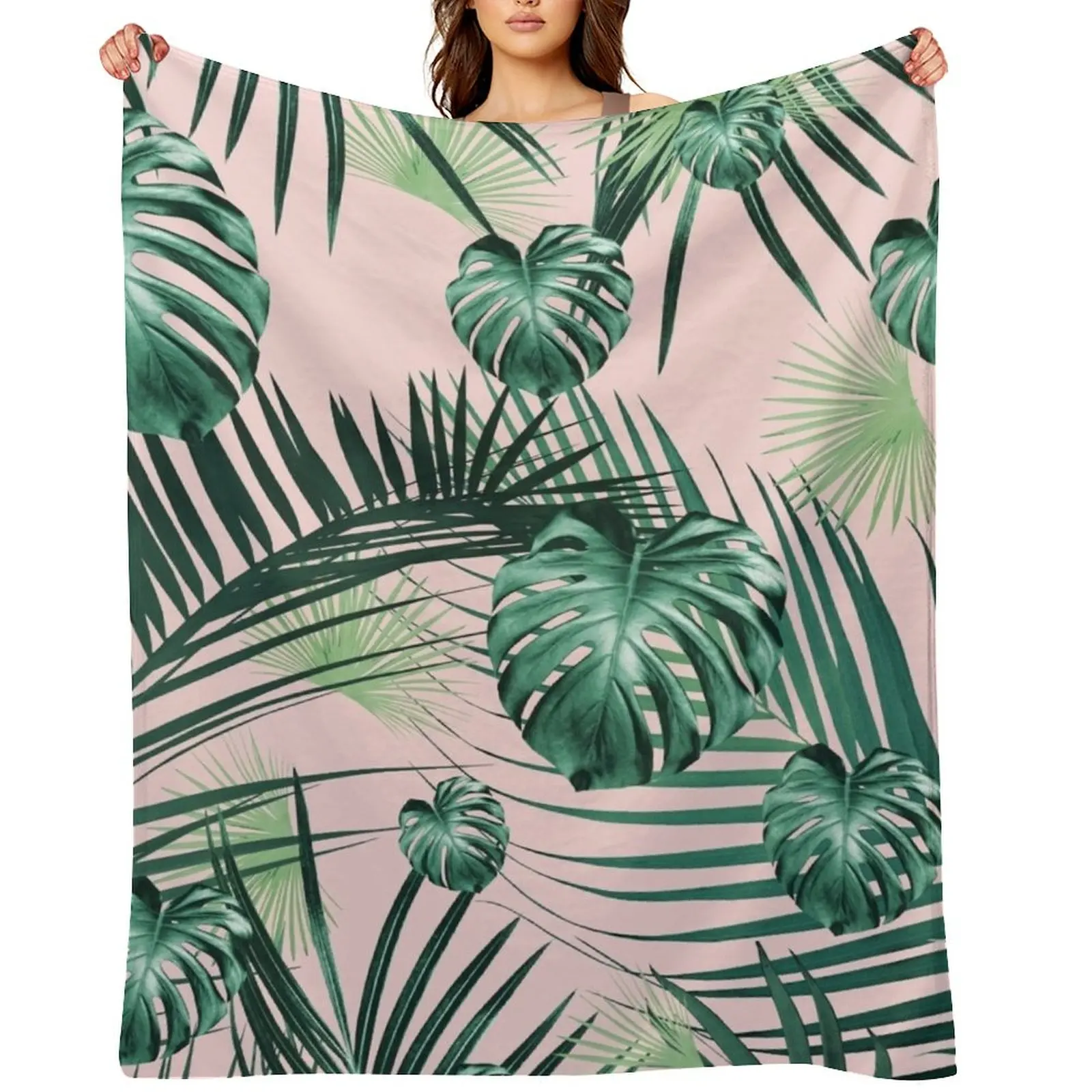 

Tropical Jungle Leaves Garden #2 #tropical #decor #art Throw Blanket Personalized Gift Bed Fashionable manga Soft Big Blankets