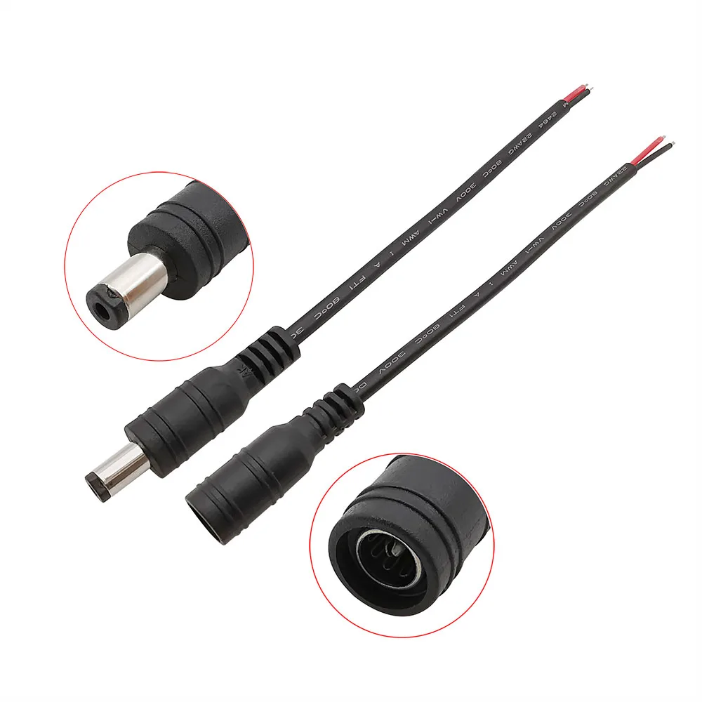 5/10Pcs 15CM 5.5x2.1mm 12V DC Power Male Female Pigtail Cable Wire Connector for CCTV Monitor Camera 5050 3528 LED Strip Light