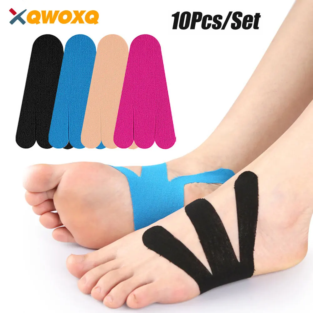 10 Teile/satz Kinesiologie Tape für Fußbögen Plantarfasziitis Laufen Sportlich Tape, Langlebiges Klebeband für Sport Langlebige Unterstützung