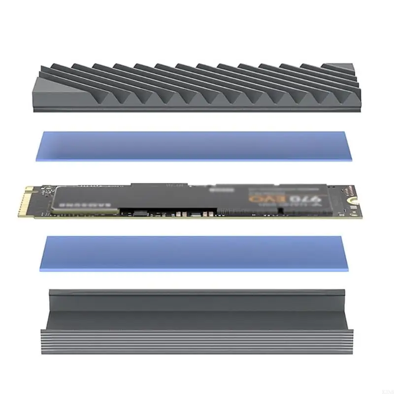 K3NB SSD Heat Sink For 2280 NVMe Drive Optimized Thermals Transfer Broad Compatibility