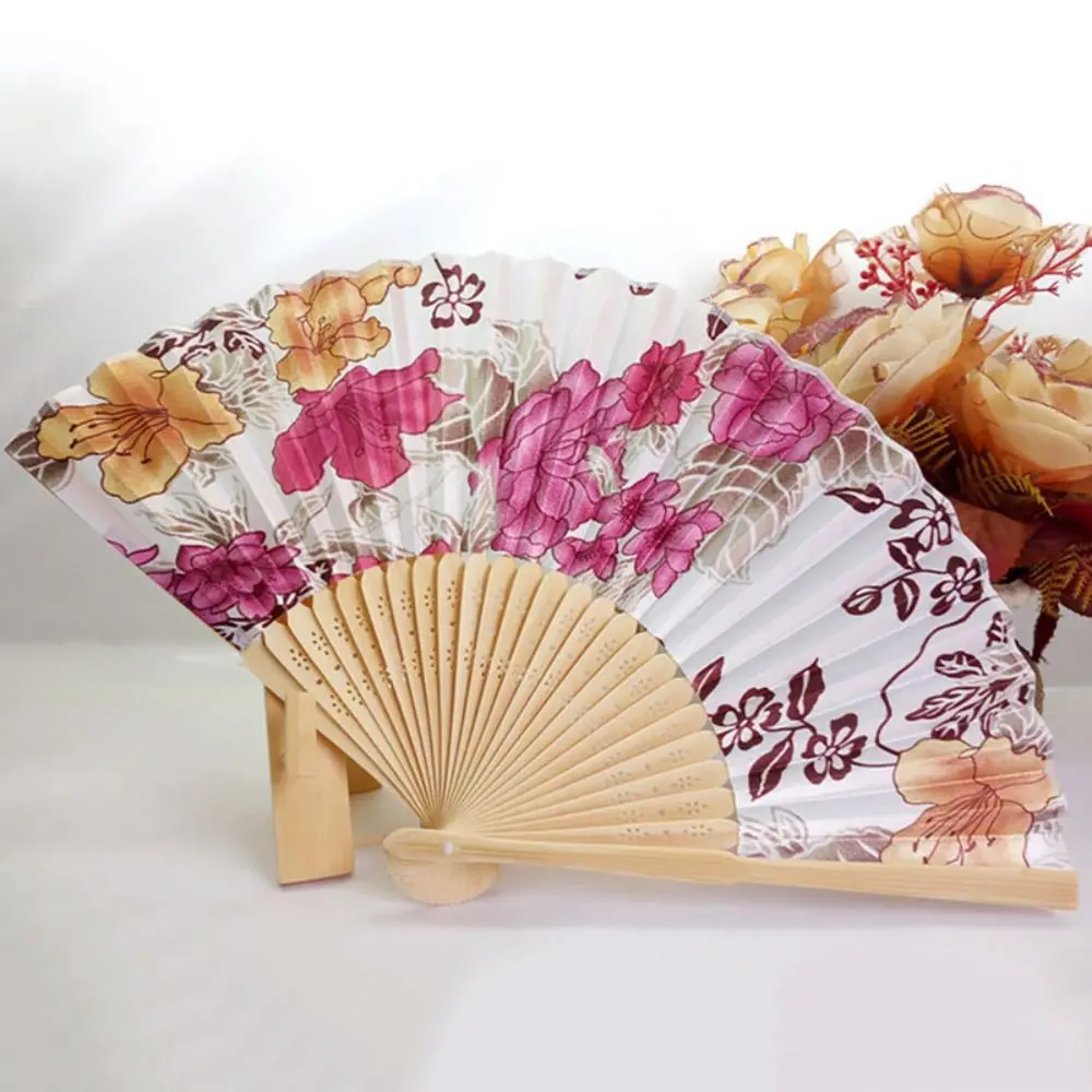

Japanese Style Chinese Hand Held Photography Prop Home Decoration Vintage Ornament Fan Wedding Gifts Folding Fan