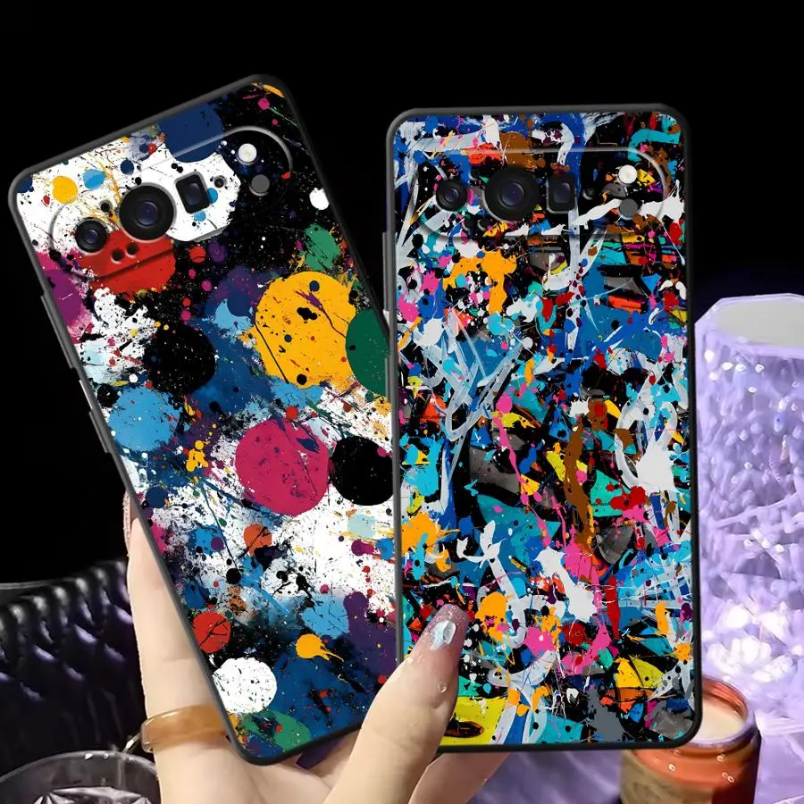 Funda Phone Cover Case for Google Pixel 10A 10 9 Pro XL 6a 7a 9a 8a 6 7 8 Pro Abstract Paint Splatter