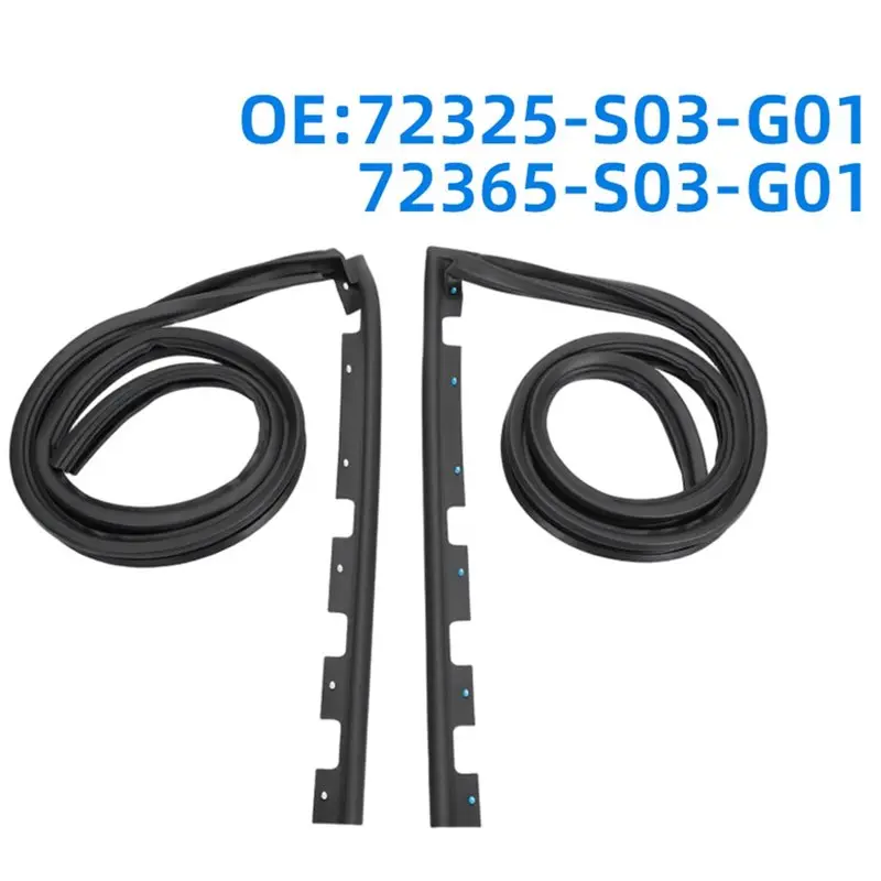 【Top Store!!】 Front Door Weatherstrip Rubber Seal 72325-S03-G01 Front Door Sealing Strip