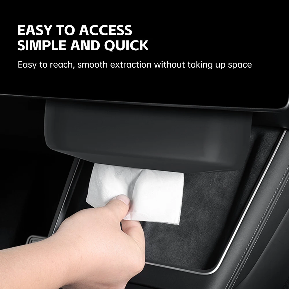 

Silicone Tissue Box Car Tissue Box Storage Rear Center Console Sunshade For Tesla Model Y Juniper 2025 2026 Interior Accessories