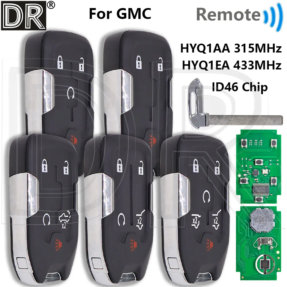 

Great HYQ1AA HYQ1EA 315/433MHz ID46 Chip Proximity Car Remote Control Smart Key For GMC Terrain Acadia YUKON XL Sierra