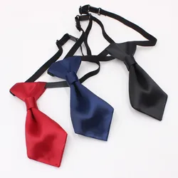 Fashion Black Navy Red Short Ties For Men Women Student JK College School Party Small Necktie Female Butterfly Shirt Accessories