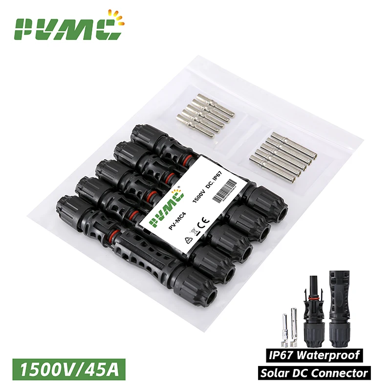 DC Solar Connector 1000V30A Solar Panel  Stecker Connectors Kit for  Cable 2.5/4/6mm2 1500V/45A