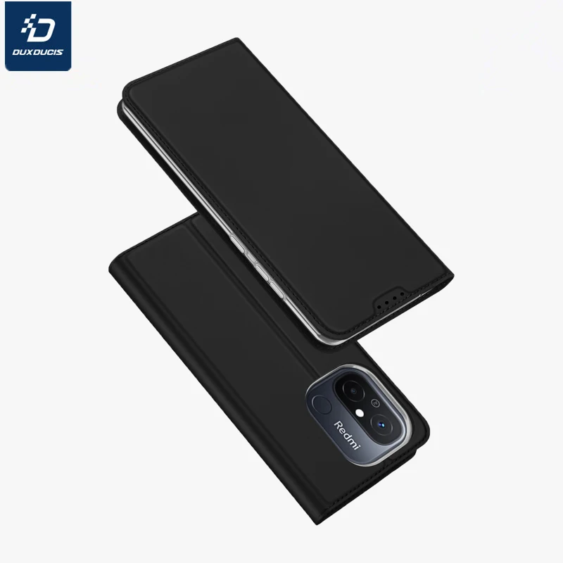 

DUX DUCIS роскошный флип-ультратонкий кожаный кошелек Cace для Xiaomi Poco C55, магнитный кожаный слот для карт, защита от падения, чехол для телефона