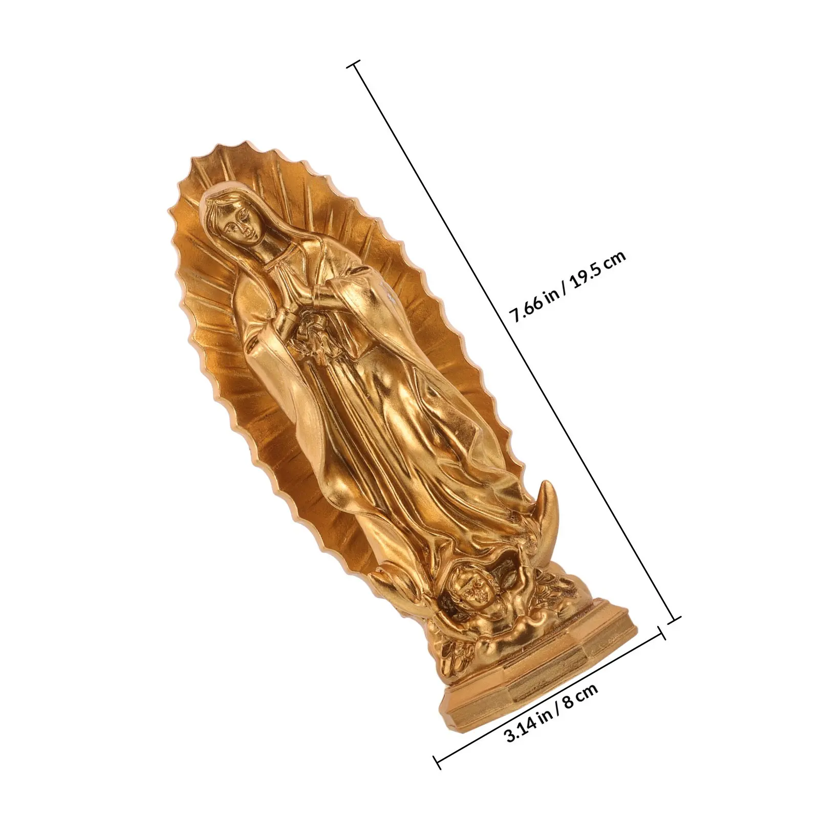 Virgin Mary Resin Catholic Sculpture Prayer Pose Indoor Decoration Living Room Church Grace Statue Blessed Mother