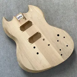 GB974 Unfinished  Electric Guitar  Body Solid Wood HH Pickups DIY Guitar Parts for Replace Custom Order Stock Item