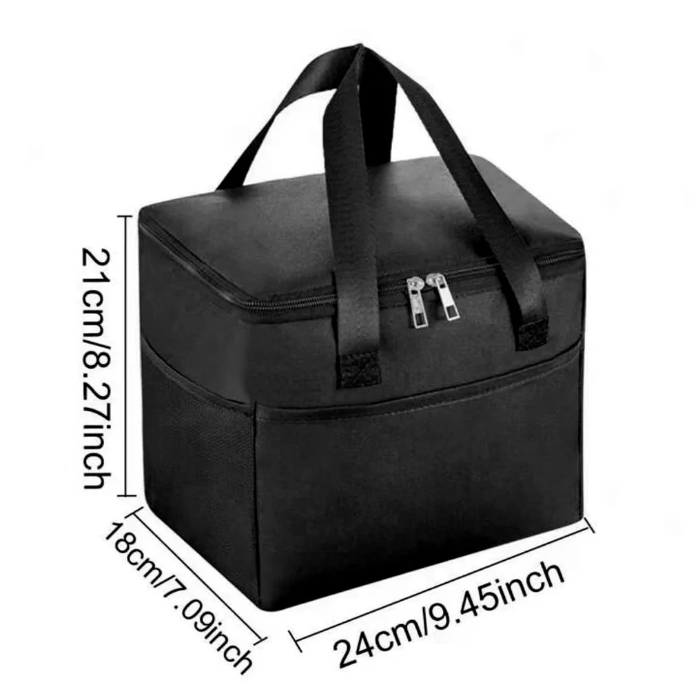 Insulated Lunch Bag Multifunctional Lunch Box Microwave Safe Dinner Box Text Letter Series Large Capacity Tote Cooler Box Bags