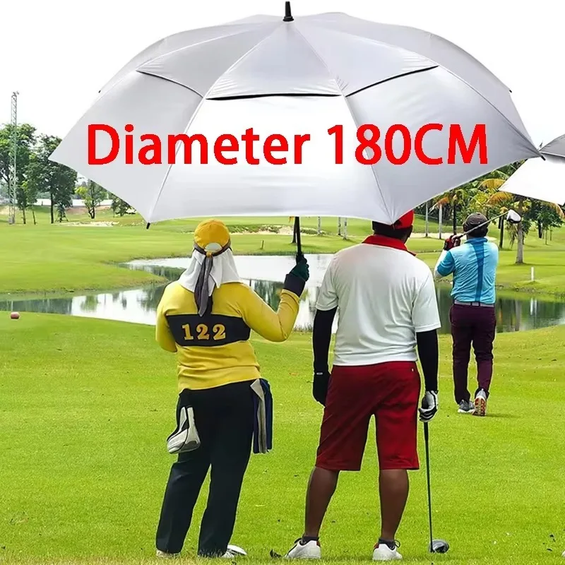 Multifunction Large Umbrella Lightweight Double-layer Sunscreen Umbrellas Windproof Long Handle Household Windproof Rain Gear