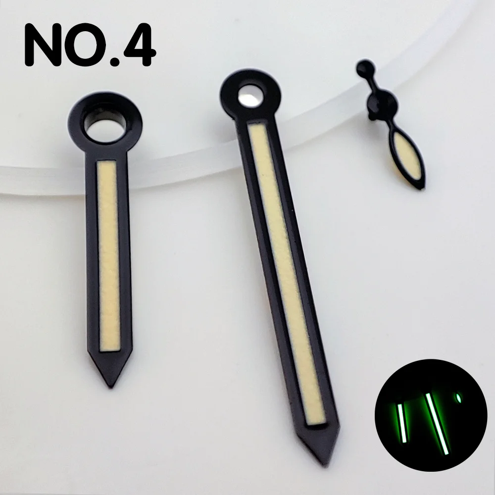 Lancette dell'orologio Lancette ST2555 Lancette luminose C3 adatte per parti di ricambio del movimento ST2555/ST2533/ST2557 Lancette di alta qualità