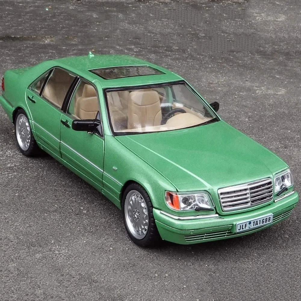 音と光のクラシックな車モデル,1:24,w140,320 sel,合金玩具,プルバック,ラバータイヤ,男の子へのギフト,ダイキャスト