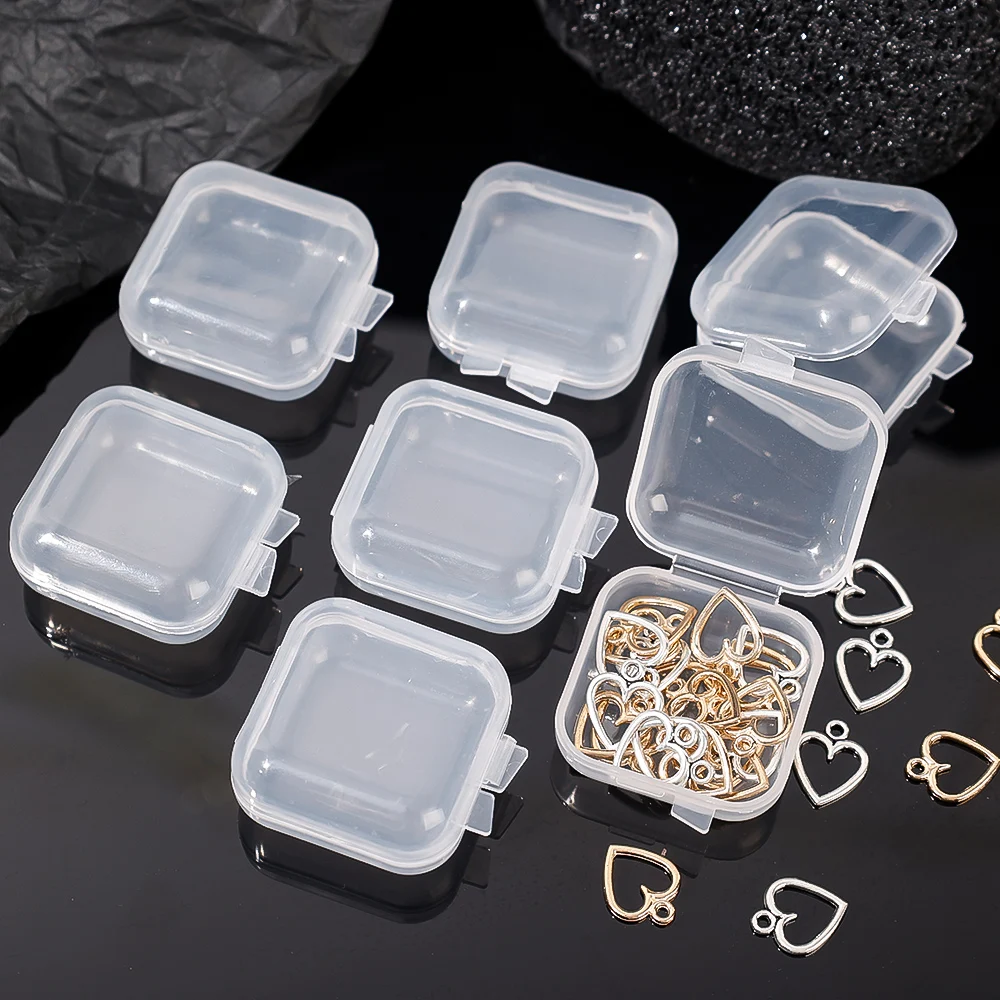 1-20 Stuks Mini Plastic Opslagcontainers Doos Draagbare Pil Medicijnhouder Opslag Organizer Sieraden Verpakking Voor Oorbellen Ringen