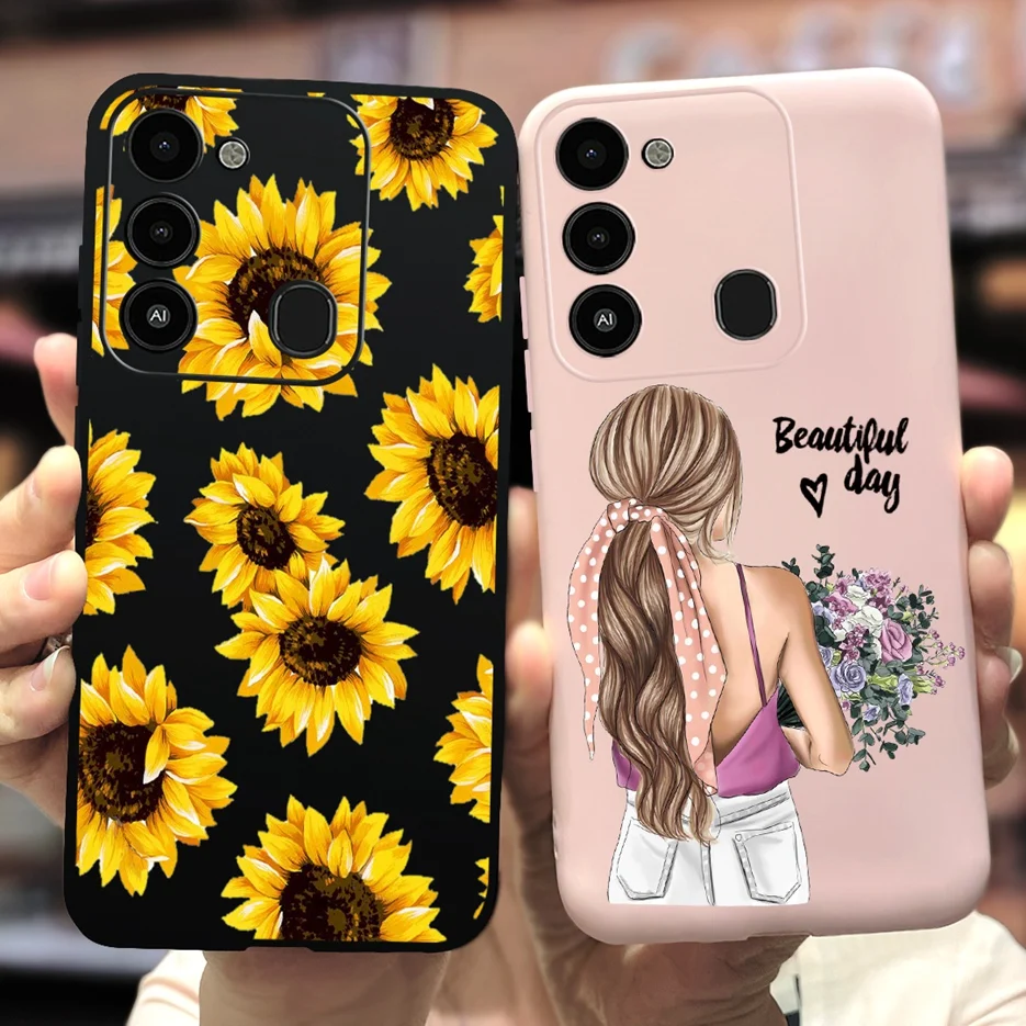For Tecno Spark 8C Case KG5k KG5j Cute Butterfly Pretty Girls Cover 6.6\'\' Soft Phone Case For Tecno Spark Go 2022 Spark8C Bumper