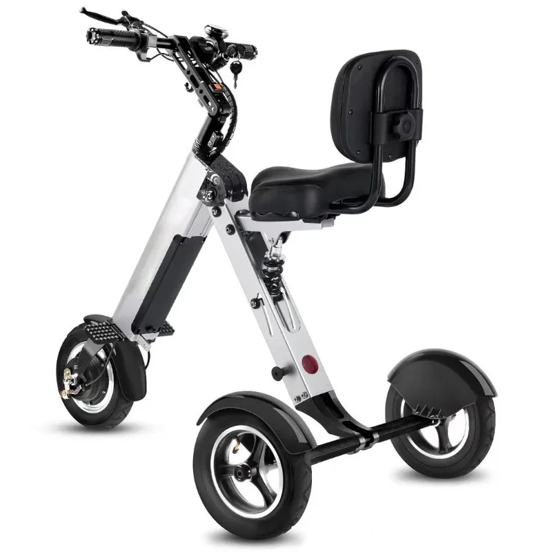 Ultra-light electric tricycle, small folding household transportation parent-child car