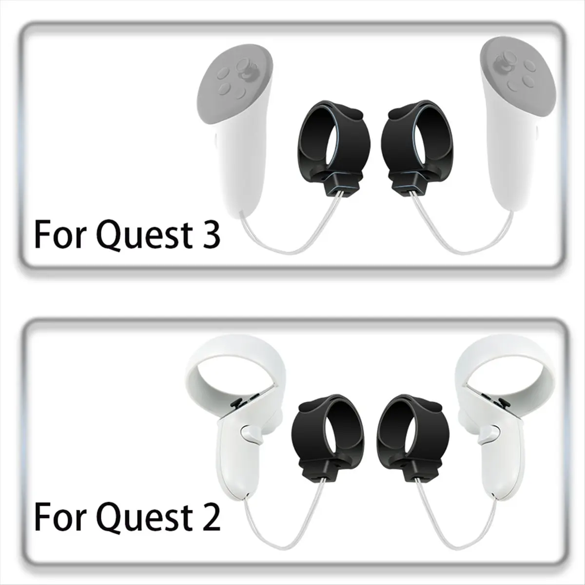 

Ремешок на запястье с ручкой AABFK для Meta Quest 3 VR, противоскользящий браслет, регулируемый ремешок-контроллер для Quest 3, аксессуары VR
